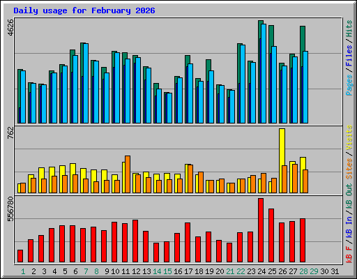 Daily usage for February 2026